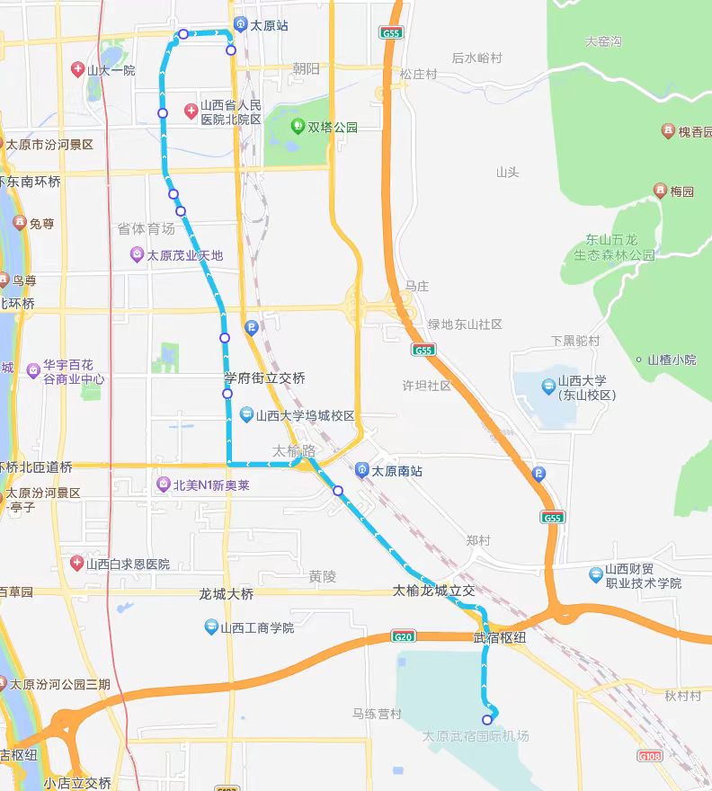 機場巴士路線(xiàn)圖2